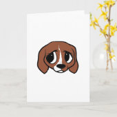 Beagle Cartoon Karte (Gelbe Blume)