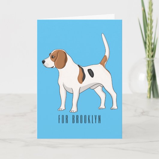Beagle Cartoon Karte (Vorderseite)