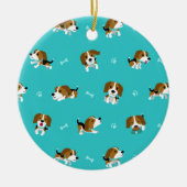 Beagle Cartoon Keramik Ornament (Vorne)