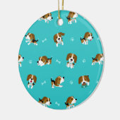 Beagle Cartoon Keramik Ornament (Links)