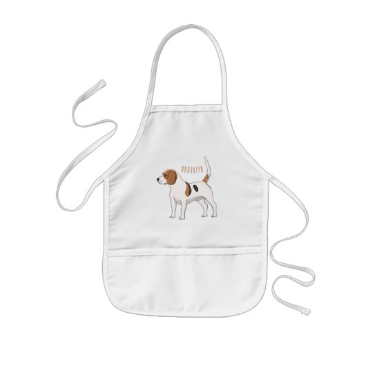 Beagle Cartoon Kinderschürze (Vorne)