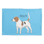 Beagle Cartoon Kissenbezug (Rückseite)