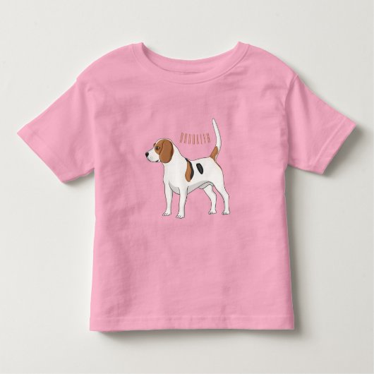 Beagle Cartoon Kleinkind T-shirt (Vorderseite)