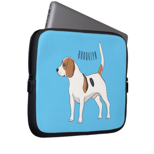 Beagle Cartoon Laptopschutzhülle (Vorne Rechts)