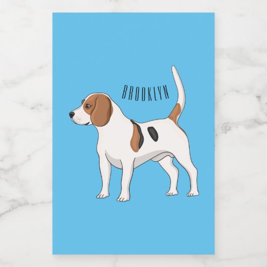 Beagle Cartoon Lebensmitteletikett (Einzelnes Label)