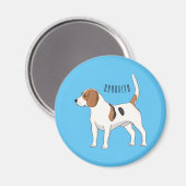 Beagle Cartoon Magnet (Vorderseite/Rückseite)