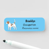 Beagle Cartoon Namensschild (Beispiel)