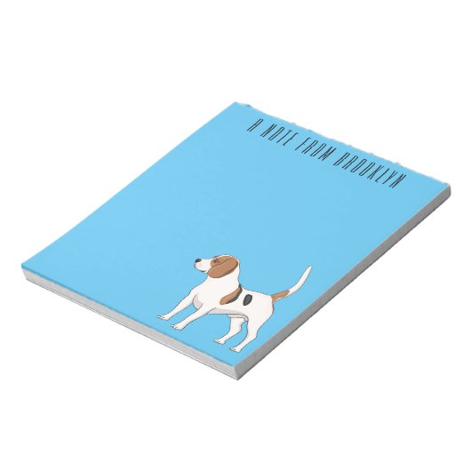 Beagle Cartoon Notizblock (Rotiert)