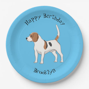 Beagle Cartoon Pappteller