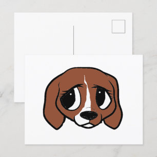 Beagle Cartoon Postkarte