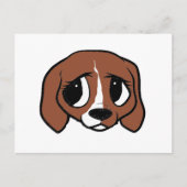 Beagle Cartoon Postkarte (Vorderseite)