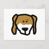 Beagle Cartoon Postkarte (Vorderseite)