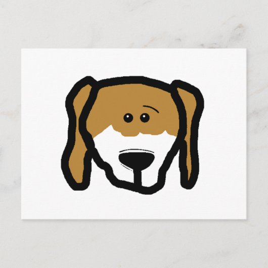 Beagle Cartoon Postkarte (Vorderseite)