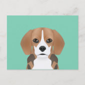 Beagle Cartoon Postkarte (Vorderseite)