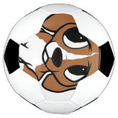 Beagle Cartoon rot weiß Fußball (Gedreht)