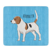 Beagle Cartoon Schneidebrett (Vorderseite)