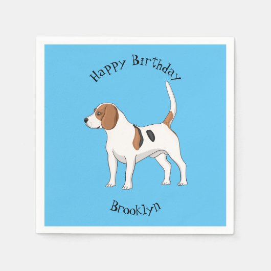 Beagle Cartoon Serviette (Vorderseite)