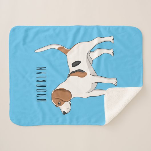 Beagle Cartoon Sherpadecke (Vorderseite (Horizontal))