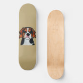 Beagle - Cartoon Skateboard (Vorderseite)