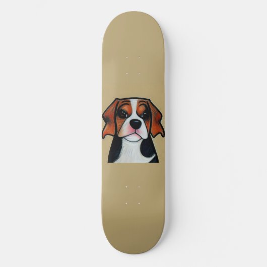 Beagle - Cartoon Skateboard (Vorderseite)