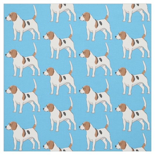 Beagle Cartoon Stoff (Muster)