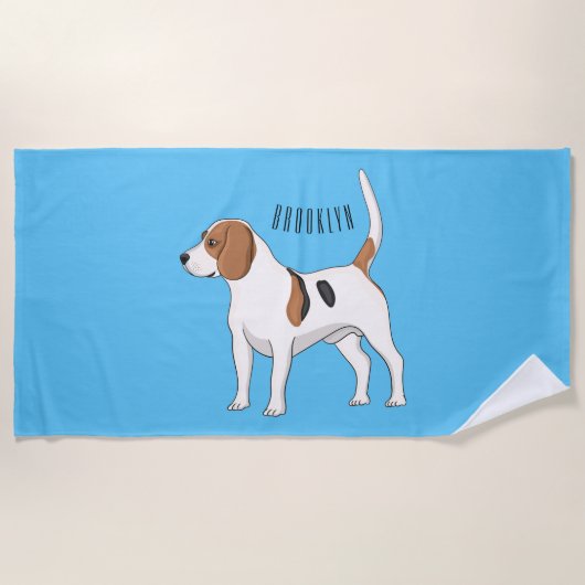 Beagle Cartoon Strandtuch (Vorderseite)
