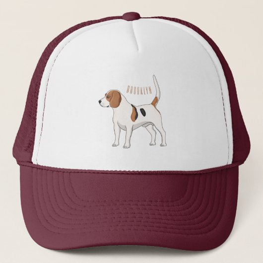 Beagle Cartoon Truckerkappe (Vorderseite)