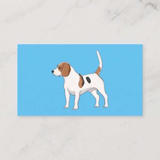 Beagle Cartoon Visitenkarte (Rückseite)