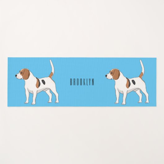 Beagle Cartoon Yogamatte (Vorderseite (Horizontal))