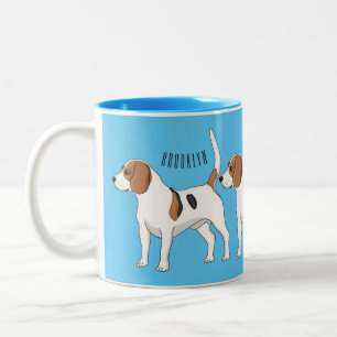 Beagle Cartoon Zweifarbige Tasse