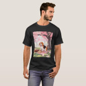 Beagle Cherry Blossom Funny Dog Picnic T-Shirt (Vorne ganz)