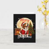 Beagle Christmas Beagle Costume Beagle Xmas Merry Karte (Gelbe Blume)