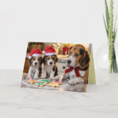Beagle Christmas Cookie Card Karte (Vorderseite)