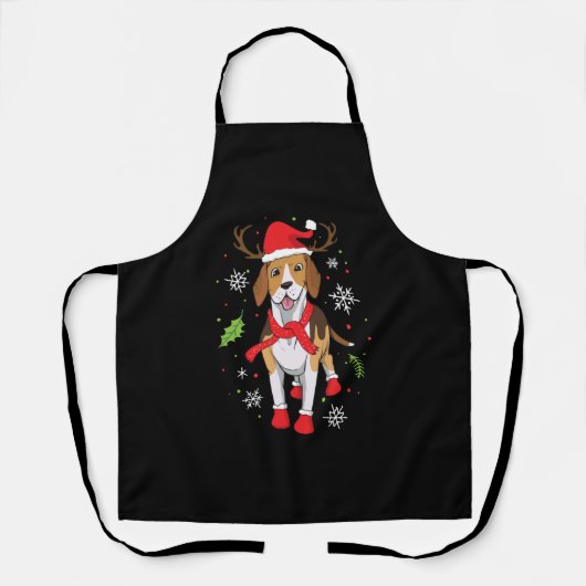 Beagle Christmas Funny Christmas Gift Schürze (Vorderseite)