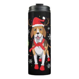 Beagle Christmas Funny Christmas Gift Thermosbecher