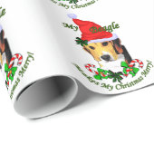 Beagle Christmas Merry Geschenkpapier (Rolleneckpunkt)