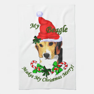 Beagle Christmas Merry Handtuch