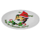 Beagle Christmas Merry Schneidebrett (Ecke)