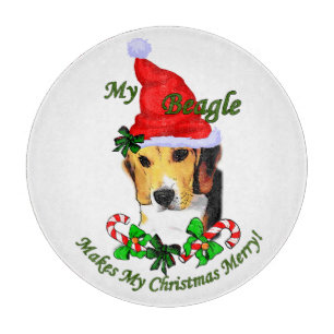 Beagle Christmas Merry Schneidebrett