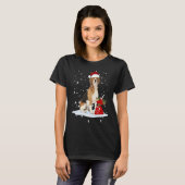 Beagle Christmas  Santa Hat Animal  Kids T-Shirt (Vorne ganz)