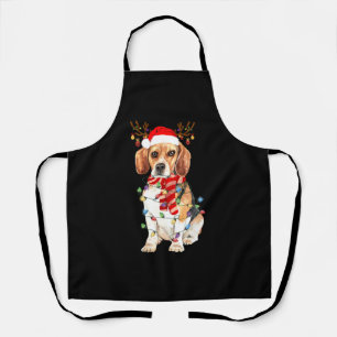 Beagle Christmas Tee Reindeer Christmas Lights Schürze