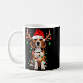 Beagle Christmas Tree Shirt Beagle Santa Hat Lover Kaffeetasse (Links)