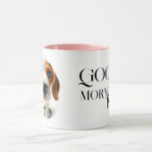 Beagle close-up Mug with you name Tasse (Zentrum)