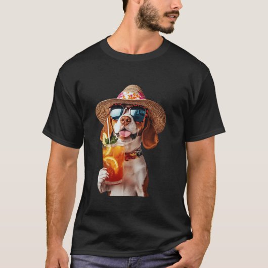 Beagle-Cocktail T-Shirt (Vorderseite)