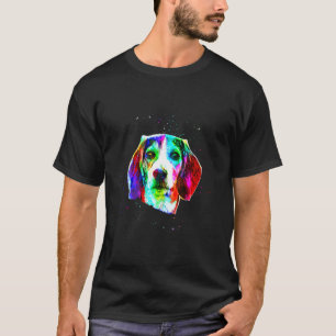 Beagle Color Splash Pop Moderne Kunst T-Shirt