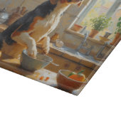 Beagle Cooking in Kitchen Schneidebrett (Ecke)