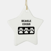 Beagle-Cousin Keramik Ornament (Rechts)