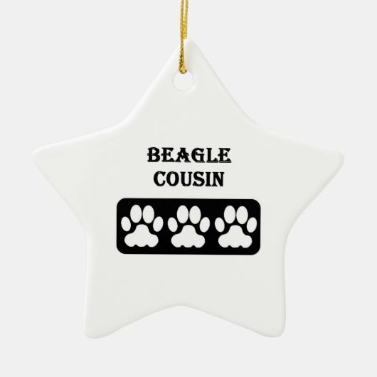 Beagle-Cousin Keramik Ornament (Vorne)