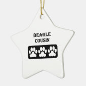Beagle-Cousin Keramik Ornament (Links)