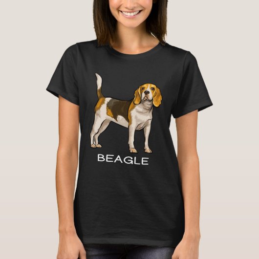 Beagle Crazy Dog T-Shirt (Vorderseite)